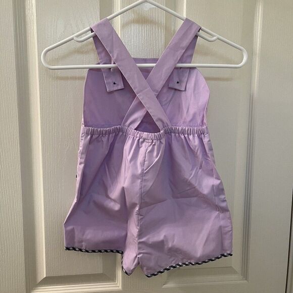 The Beaufort Bonnet Company TBBC Ruthie Romper Butterfly Appliqué Size 5 NWT - Picture 11 of 13